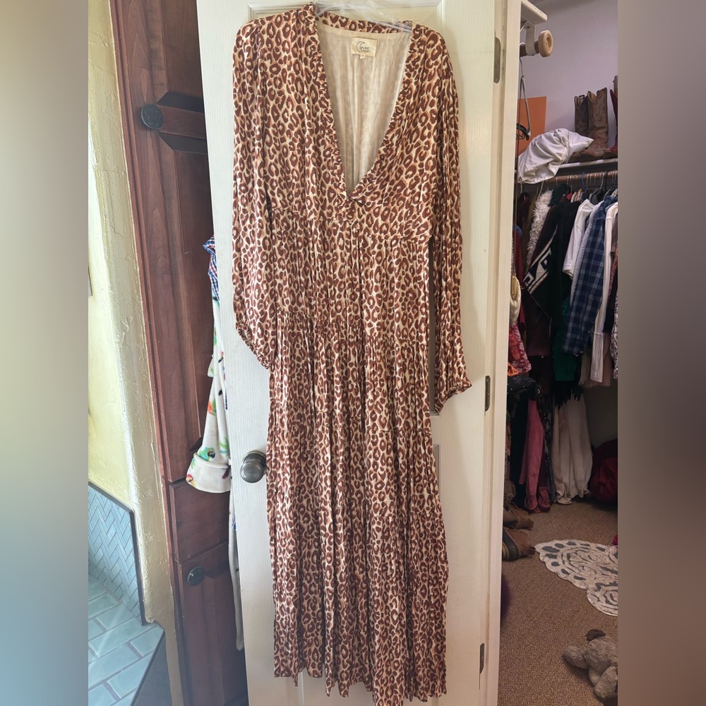 Coven & Co long sleeve cheetah dress